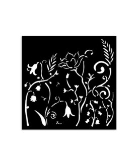 Stamperia Stencil 12X12 Hidden Grove Flowers