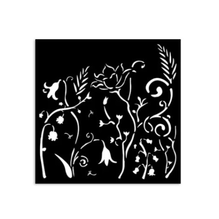 Stamperia Stencil 4.72"x4.72"Hidden Grove Flowers
