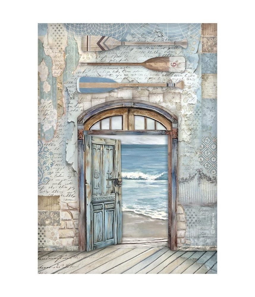 Stamperia A4 Tissue Paper - Silent Sea Door