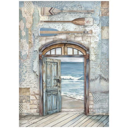 Stamperia A4 Tissue Paper - Silent Sea Door