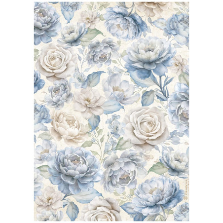 Stamperia A4 Tissue Paper - Packed Timeless Big Roses