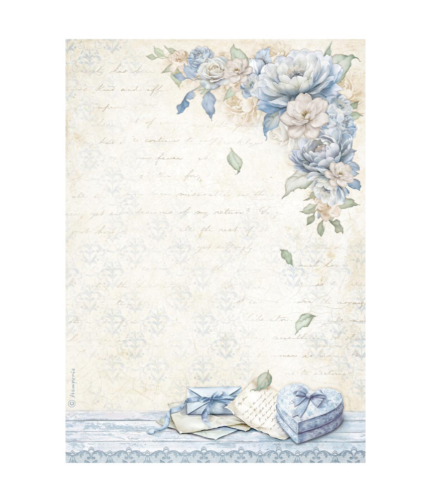 Stamperia A4 Tissue Paper - Packed Timeless Heart Box