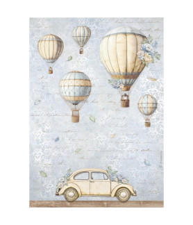 Stamperia A4 Tissue Paper Timeless - Air Balloons
