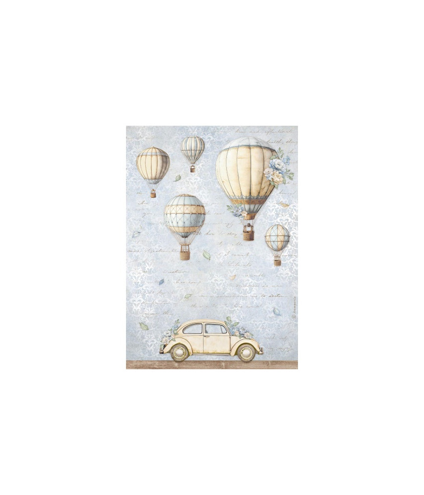 Stamperia A4 Tissue Paper Timeless - Air Balloons