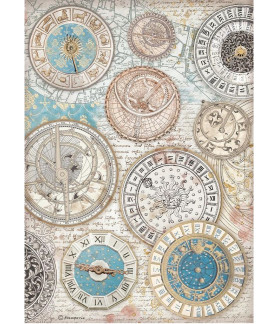 Stamperia A4 Tissue Paper Vernice City of Art - Zodiac