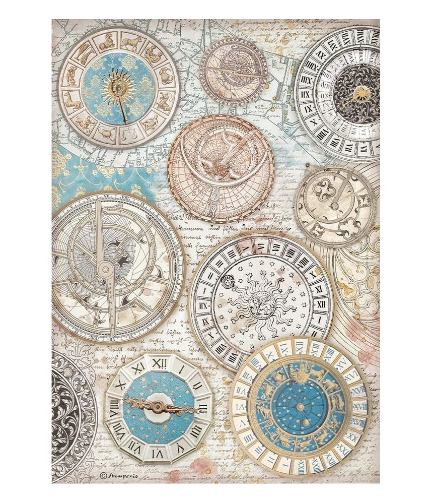 Stamperia A4 Tissue Paper Vernice City of Art - Zodiac