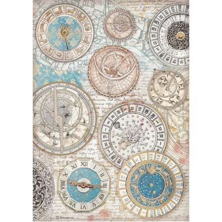 Stamperia A4 Tissue Paper Vernice City of Art - Zodiac