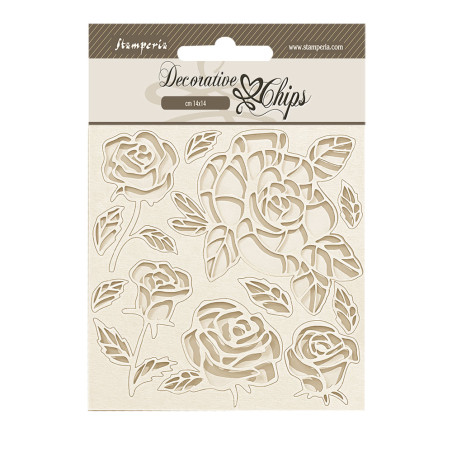 Stamperia Decorative chips Shabby Rose roses