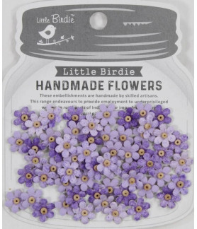 Little Birdie Natalia Paper Flowers Lavender Whisper 60pc