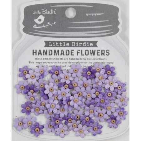 Little Birdie Natalia Paper Flowers Lavender Whisper 60pc
