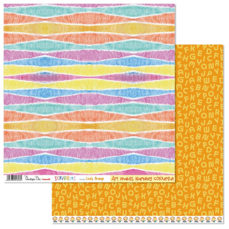 Penelope Dee Scribbles 12 X 12 Scrapbook Paper Lively Orange