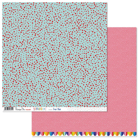 Penelope Dee Scribbles 12 X 12 Scrapbook Paper True Blue