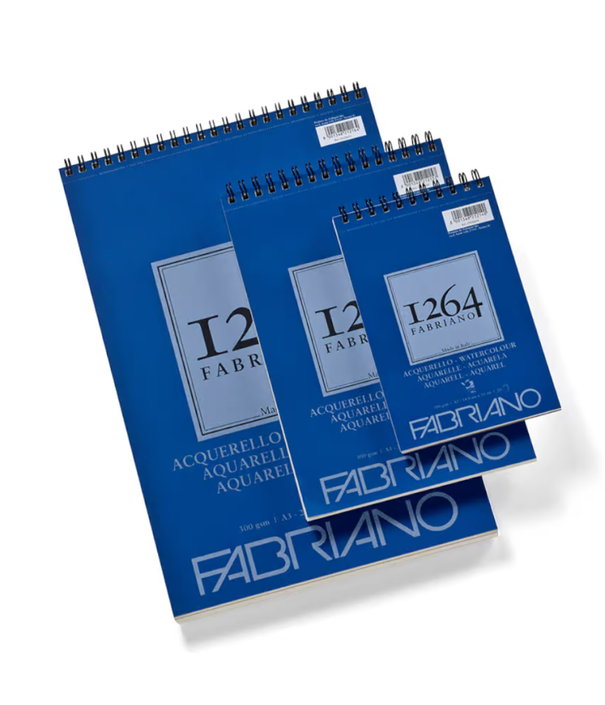 Fabriano 1264 Acquarello A5 300gsm CP Spiral 20 Sheets