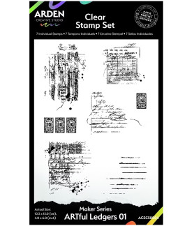 Arden Creative Studio Hidden Creek Ledgers 01 Clear Stamp