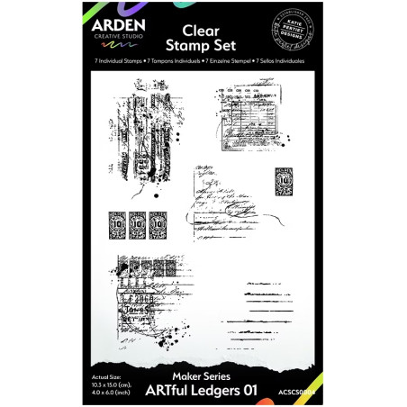 Arden Creative Studio Hidden Creek Ledgers 01 Clear Stamp
