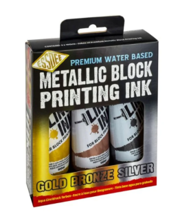 Essdee Block Printing Set Metallic Colours Set of 3