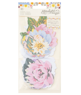 Crate Paper Moonlight Magic Ephemera Floral Die Cuts