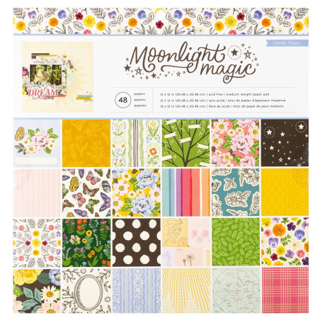 Crate Paper 12 X 12 Scrapbook Paper Pad Single-Sided Moonlight Magic