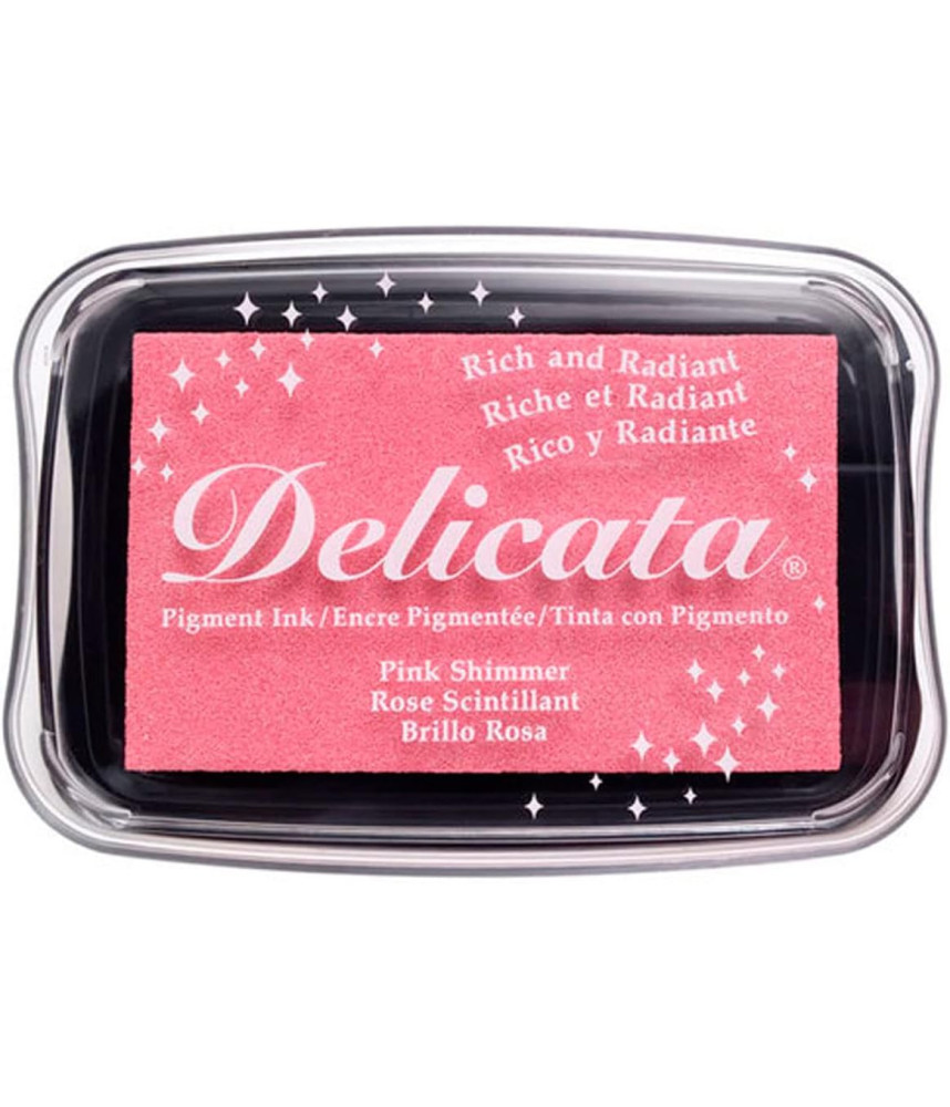 Tsukineko Delicata Ink Pad - Pink Shimmer