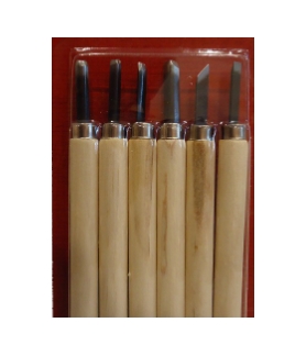 Soft Wood Carving Steel Blade Tools 6pcs