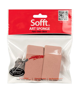 PanPastel Sofft Art Sponge 2 Pack Angle Slice Flat