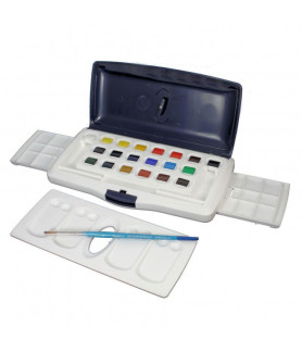 Daler Rowney Aquafine 20 Half Pan Watercolour Box