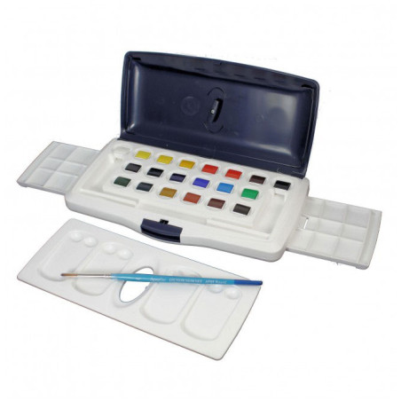 Daler Rowney Aquafine 20 Half Pan Watercolour Box