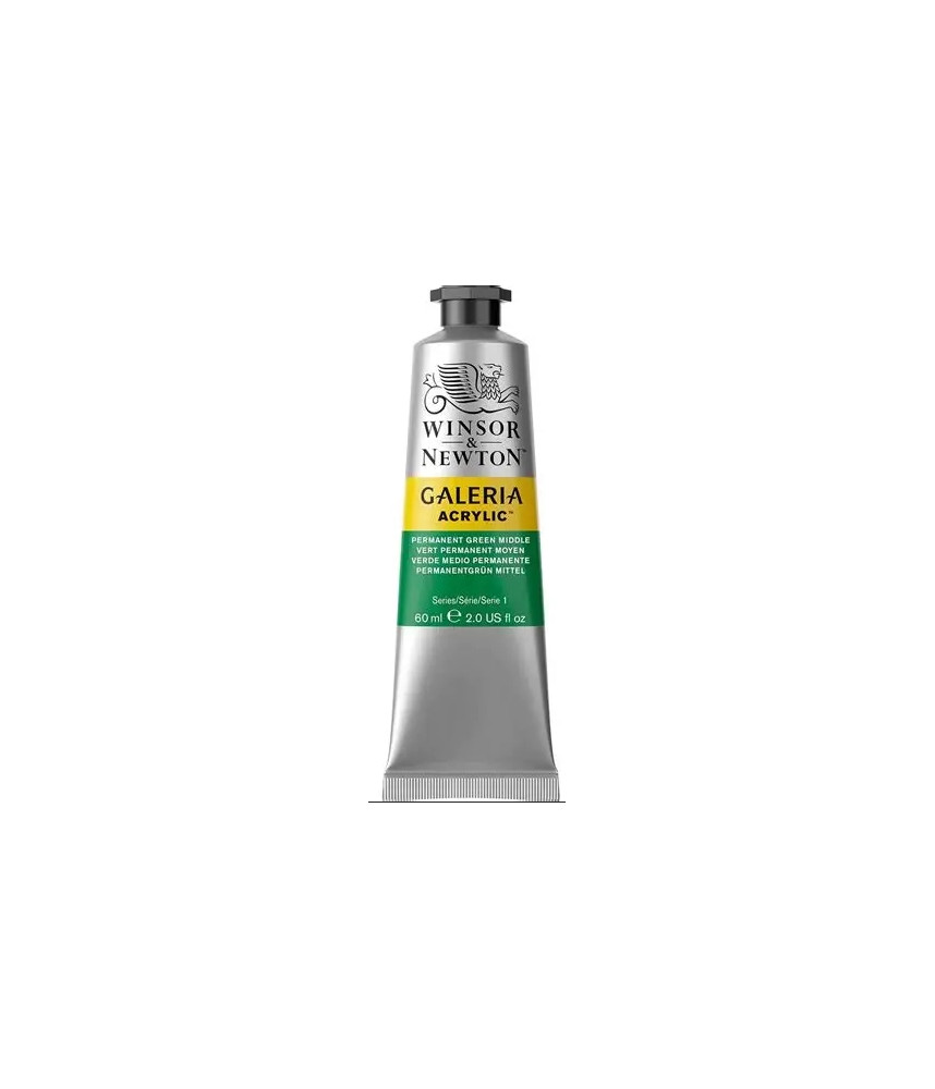 Winsor and Newton Galeria Acrylic Paint 60ml - Permanent Green Middle