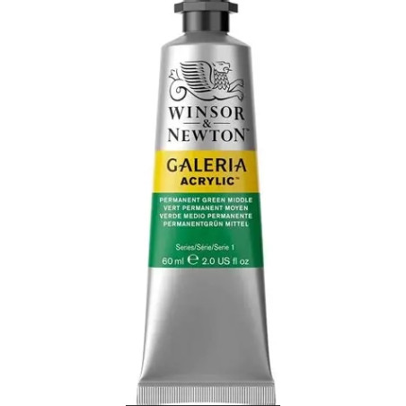 Winsor and Newton Galeria Acrylic Paint 60ml - Permanent Green Middle