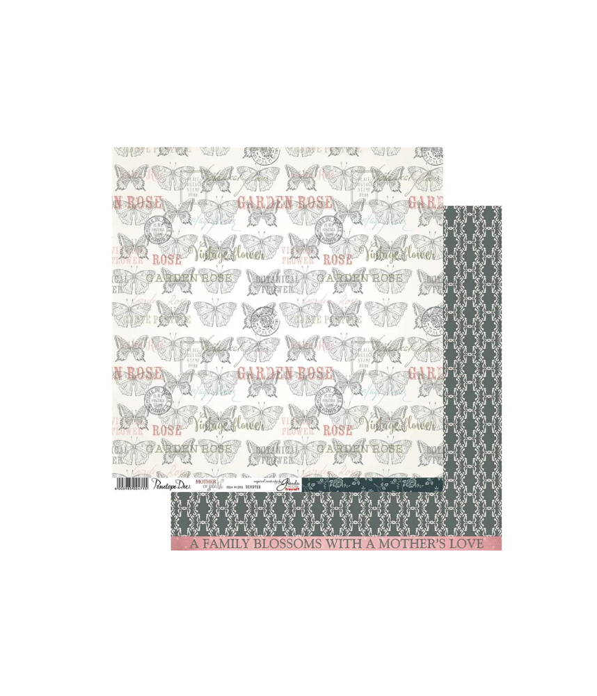 Penelope Dee Mother of Pearl 12 x 12 Scrapbook Paper - Devoted