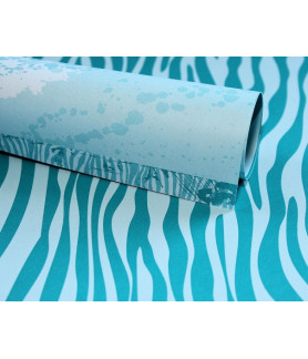 Lady Pattern Scrapbook Paper 12 x 12  - Zesty Zebra Intense Teal