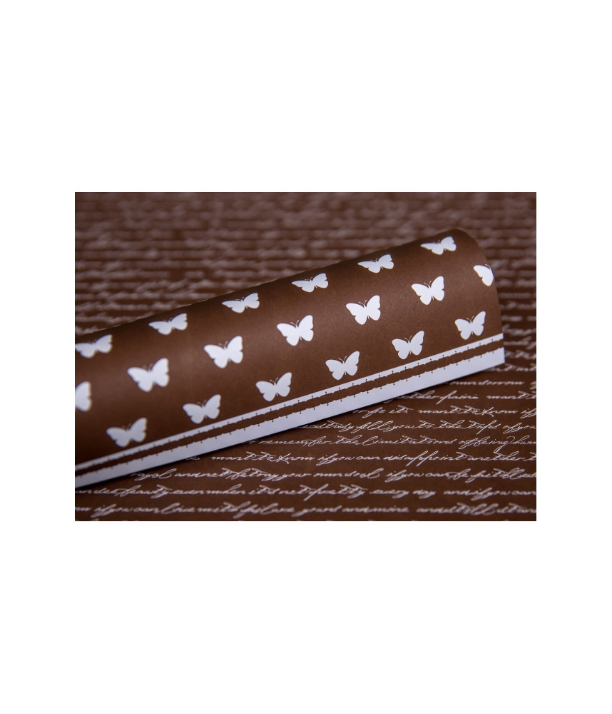 Lady Pattern Paper - Script Chocolate Chilli