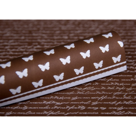 Lady Pattern Paper - Script Chocolate Chilli