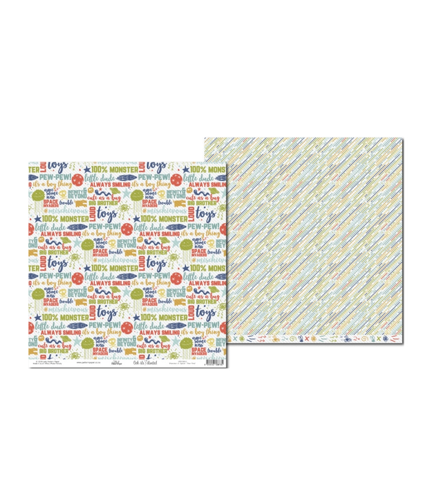 Lady Pattern Paper - Monsters In Space