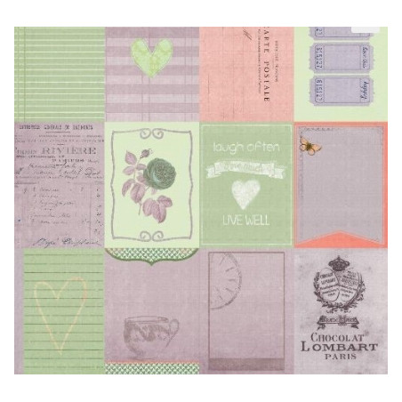 Scrap Collection Blissful 12 x 12 Scrapbook Paper 006