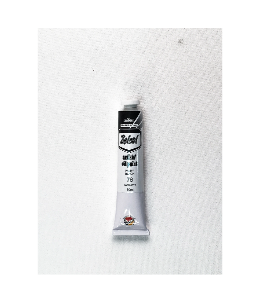 Zellen ZELCOL ARTIST OIL PAINT  50ml tube Ivory Black
