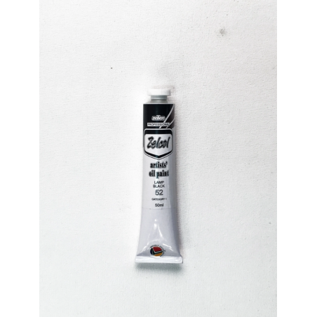 Zellen ZELCOL ARTIST OIL PAINT  50ml tub - Lamp Black