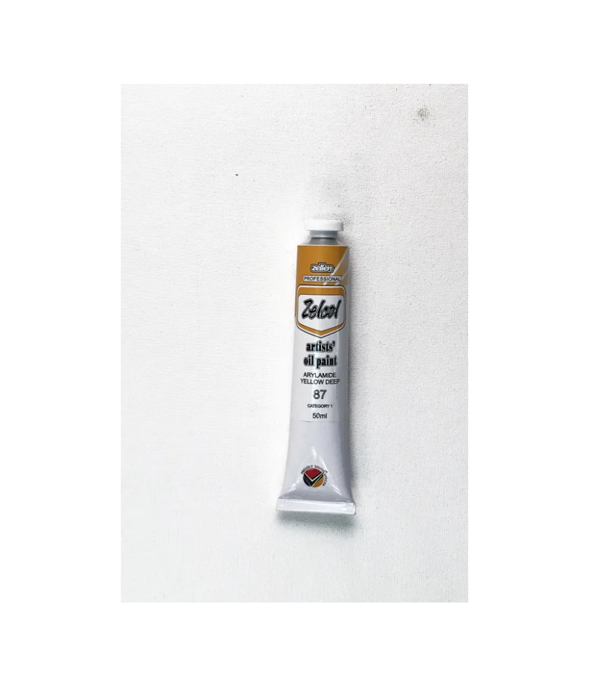 Zellen ZELCOL ARTIST OIL PAINT 50ml tub - Arylamide Yellow Deep