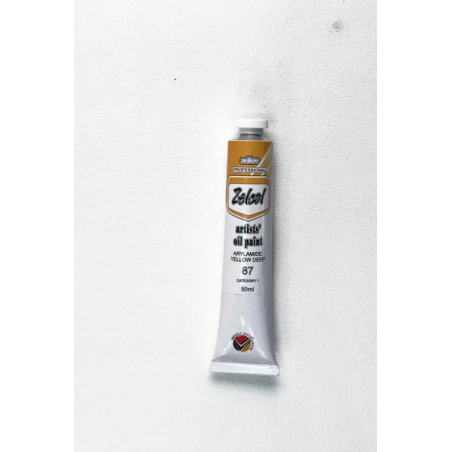 Zellen ZELCOL ARTIST OIL PAINT 50ml tub - Arylamide Yellow Deep
