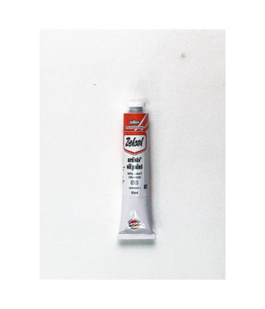 Zellen ZELCOL ARTIST OIL PAINT 50ml tub - Brilliant Orange