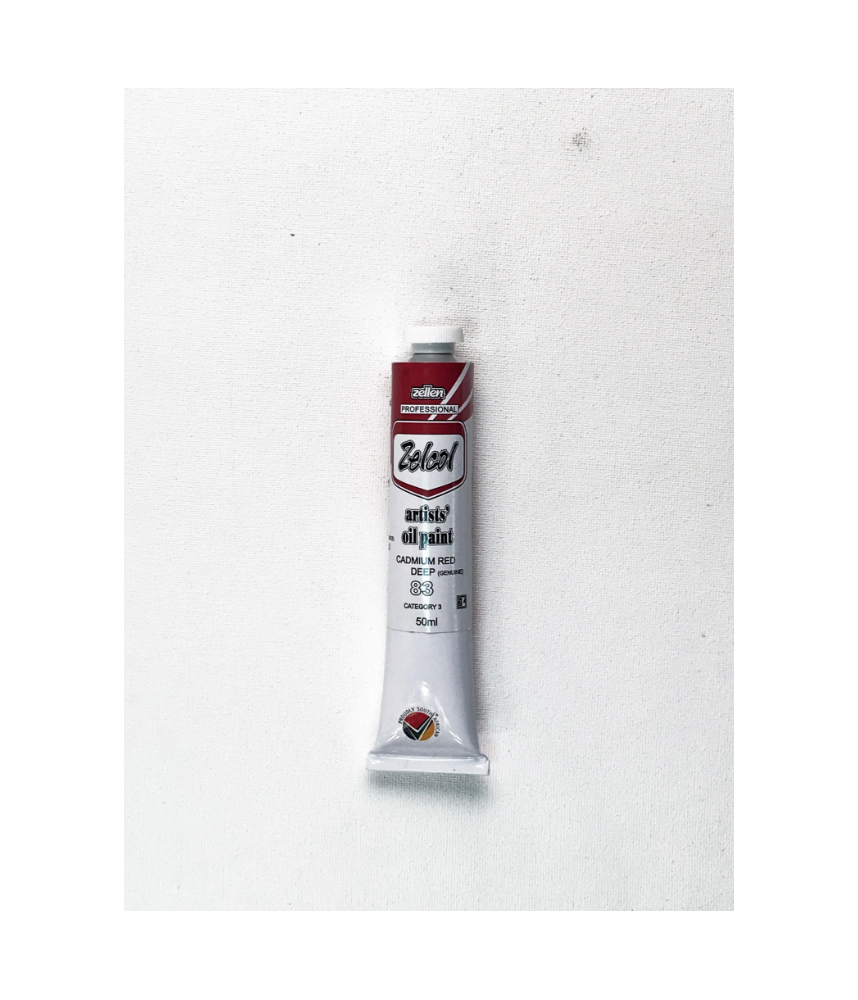 Zellen ZELCOL ARTIST OIL PAINT 50ml tub - Cadmium Red Deep