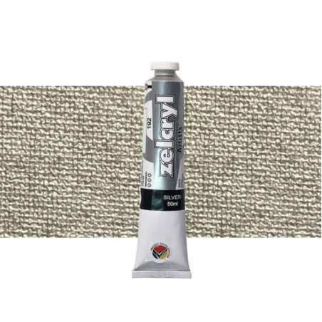 Zellen Zelcryl Acrylic Paint 50ml 192 Silver
