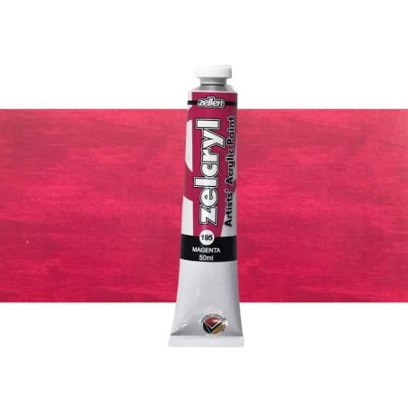Zellen Zelcryl Acrylic Paint 50ml 195 Magenta