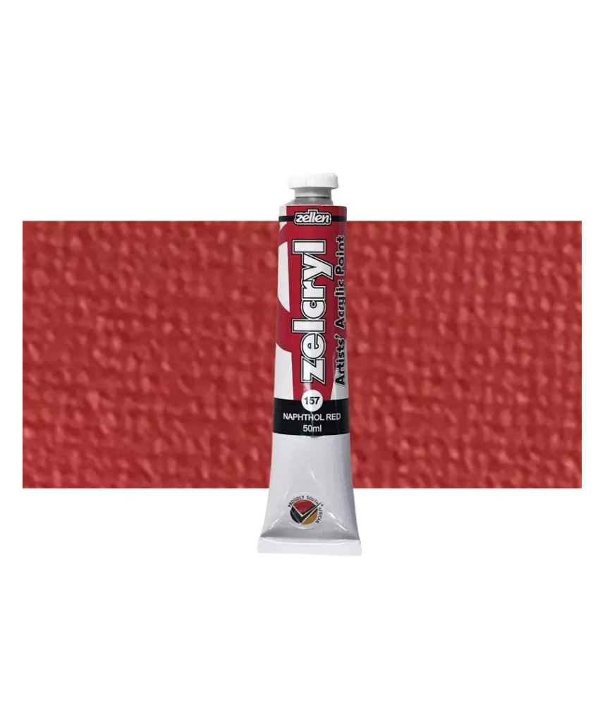 Zellen Zelcryl Acrylic Paint 50ml 157 Naphthol Red