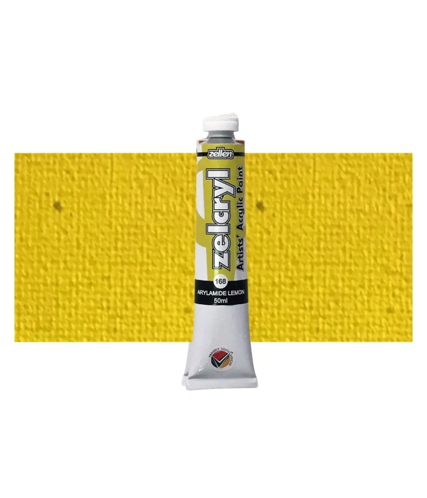 Zellen Zelcryl Acrylic Paint 50ml 168 Arylimide Lemon
