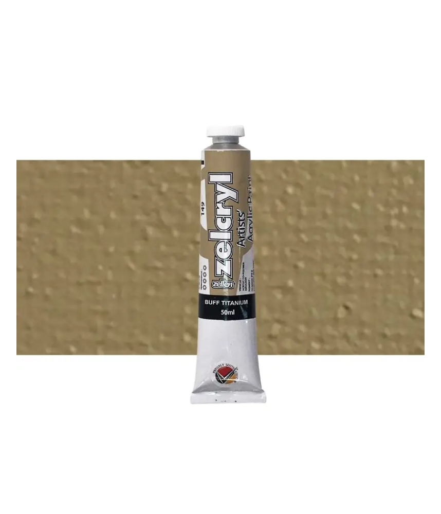 Zellen Zelcryl Acrylic Paint 50ml 149 Buff Titanium