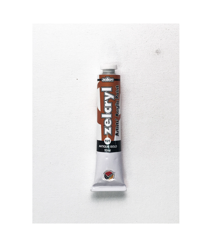 Zellen Zelcryl Acrylic Paint 50ml 90 Antique Gold