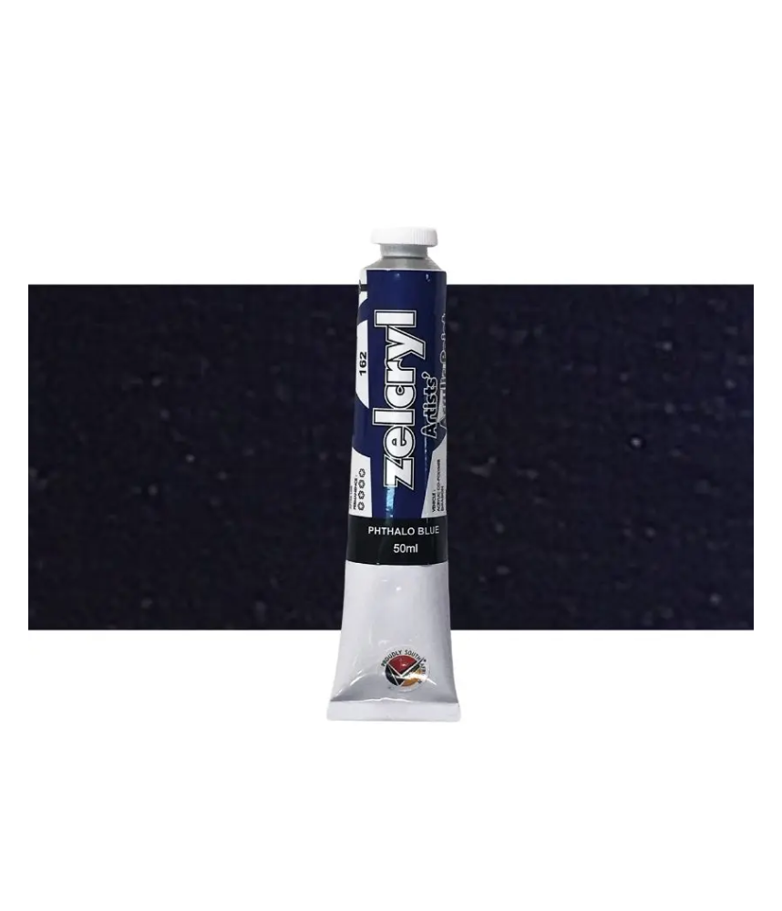 Zellen Zelcryl Acrylic Paint 50ml 162 Phthalo Blue