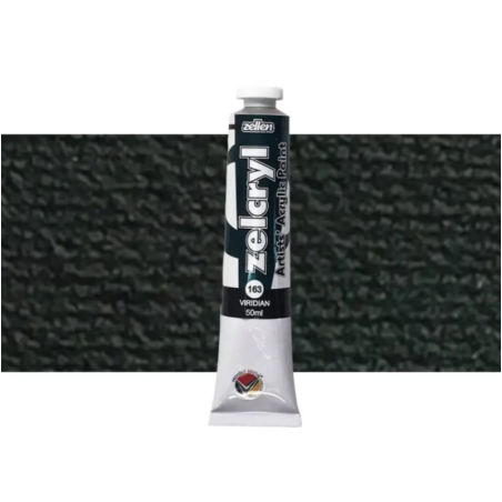 Zellen Zelcryl Acrylic Paint 50ml 163 Viridian