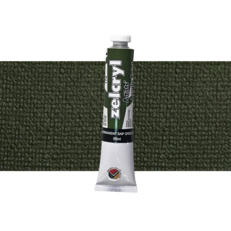 Zellen Zelcryl Acrylic Paint 50ml 172 Permanent Sap Green